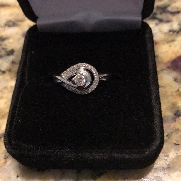 SOLD Kay 10k White Gold 1/3 Ct Diamond Ring - Picture 2 of 6